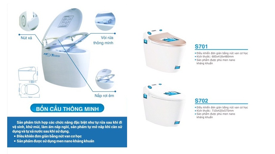 Bồn cầu  thông minh TICOSI S702